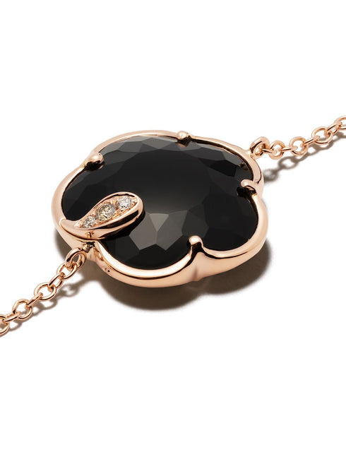 18kt rose gold Petit Joli onyx and diamond bracelet